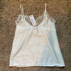 NWT White eyelet lace tank top